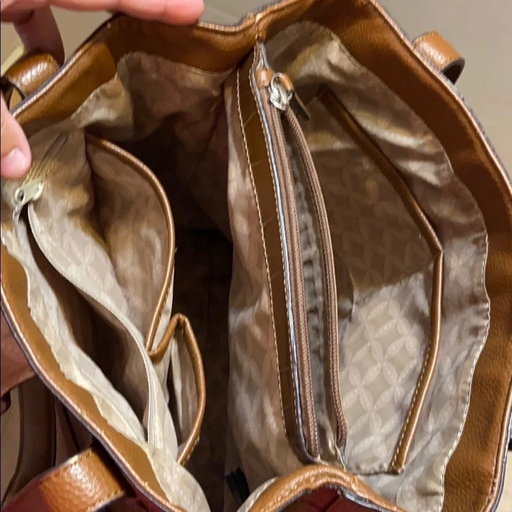 Franco Sarto Large Tan Leather Hobo Bag